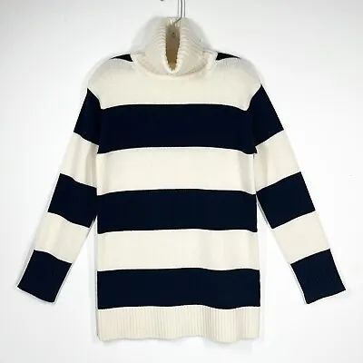 MAX MARA Ivory Striped Cashmere & Wool Blend Women Sweater Tunic Size Medium NSC • $150