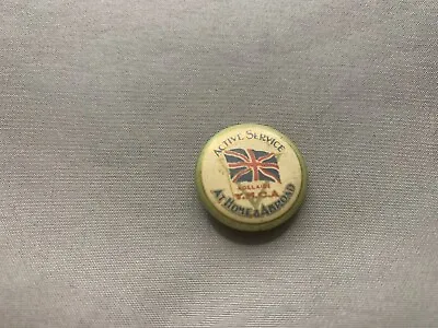 WW1 Australian Pin Back Badge Active Service At Home & Abroad Adelaide YMCA E2 • $9.99