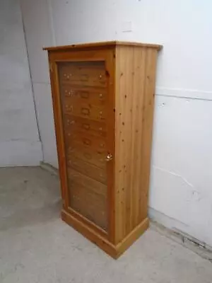 £795 • Buy An Amazing Late 20th Century Handmade Pine 12 Drawer Collector's Chest