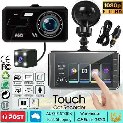 1080P Car Dash Camera Video DVR Recorder Front And Rear Night Vision Dual Cam • $31.95