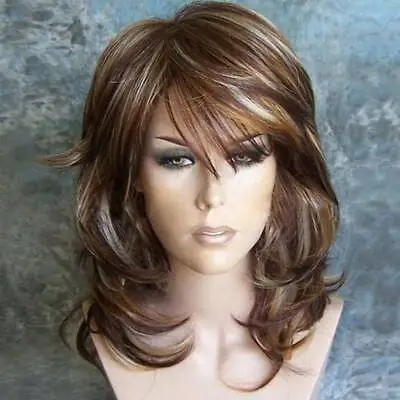 UK Womens Lady Cosplay Party Full Wigs Real Natural Medium Curly Wavy Hair Wig ~ • £17.39