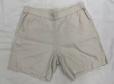 J. Jill Shorts Size Small Petite Linen Stretch Natural Beige Beach Vacation Mod • $20