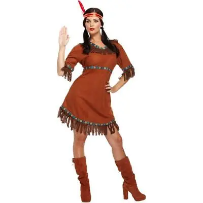 Henbrandt Native American Indian Women's Fancy Dress Costume • £13.49