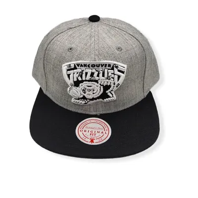 Mitchell & Ness Memphis Grizzlies Grey Black Pop Adjustable Snapback Hat Cap • $35.99