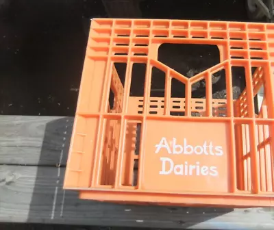 Abbotts Dairies Vintage Hard Plastic Milk Crate Assorted Designs Phila. Pa. • $13.25