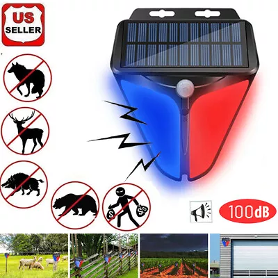 Solar Alarm Light Solar Strobe Light Wireless Motion Sensor Detector Outdoor LED • $9.98