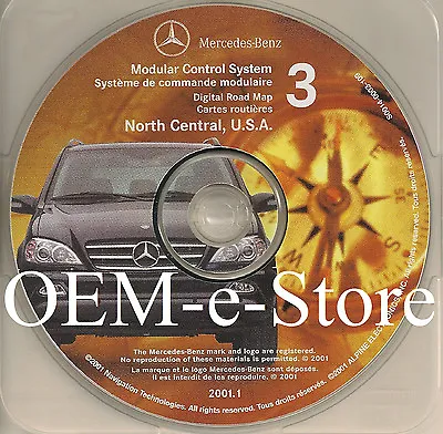 2000-2002 Mercedes ML320 ML430 ML500 ML55 Navigation CD Map North Central Disc 3 • $55