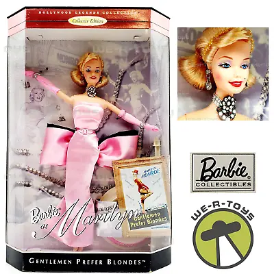 Barbie Doll As Marilyn Monroe Pink Dress Gentlemen Prefer Blondes 1997 Mattel • £126.20
