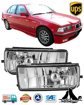 Fog Lights For 1992-1999 BMW 3 Series E36 M3 Clear Lens Driving Bumper Lamps • $34.99