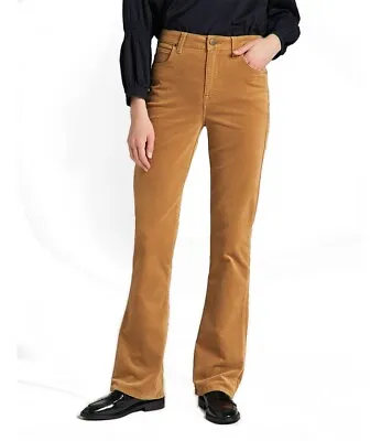 LEE - Women's BREESE VELVET Stretch Flared Bootcut Pants Tabacco Brown W28 L33 • £35