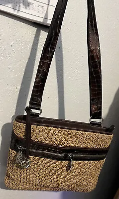 BRIGHTON CHER MG Straw Organizer MGPP  Multi Compartments Hobo  MG Shoulder Bag • $63.99