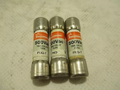 New Lot Of 3 Bussmann Fnq-7 7a/amp Fuse • $9.99