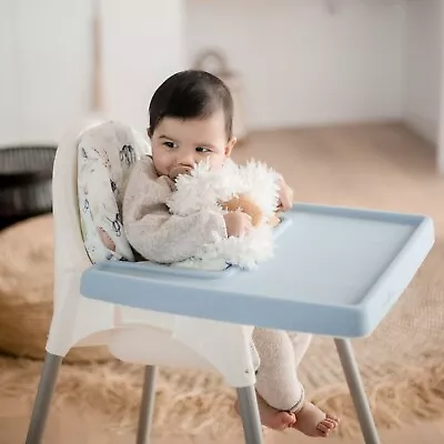 Silicone Highchair Tray Cover Placemat For Ikea Antilop High Chair Blue • $25