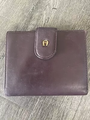 Vintage Etienne Aigner Leather Wallet Coin Purse Gold Kiss Lock  Cardholder • $44.99