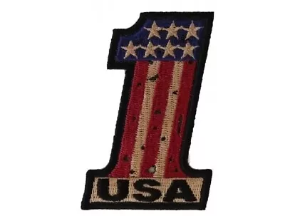 Number 1 USA Vintage Flag And Stars Patch • $3.18