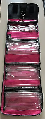 Mary Kay Hanging Travel Roll Up Make-up Bag Detachable Bags Hot Pink Toiletry • $8