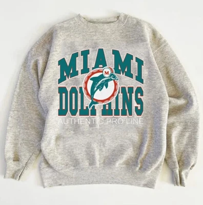 $12.90 • Buy NFL Miami Dolphins Crewneck Sweatshirt Unisex Cotton Men Women