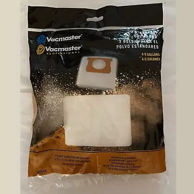 $10.95 • Buy Vacmaster 4-5 Gallons Standard Dry Vacuum Dust Filter Bags DVB45