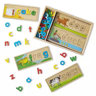 Melissa & Doug See & Spell Wooden Educational Toy With 8 Double-Sided Spelling • $21.97