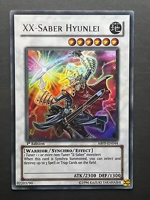 XX-Saber Hyunlei ABPF-EN044 Ultra Rare 1st Edition Near Mint Yugioh • $24.65