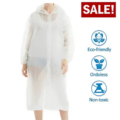 Men Women Adults Raincoat Rain Coat Hooded Waterproof Jacket Poncho Rainwear • $5.99