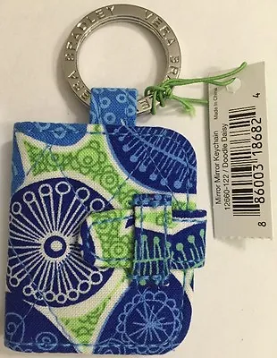 Vera Bradley Mirror Mirror Keychain Retired Doodle Daisy Never Used New • $24