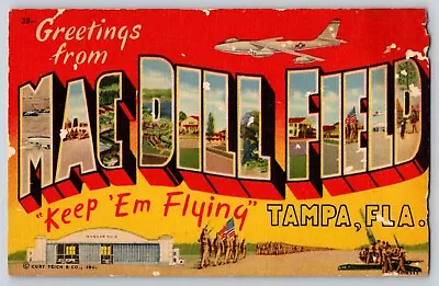 Postcard Greetings MacDill Field - Tampa Florida - Air Force Base • $8.12