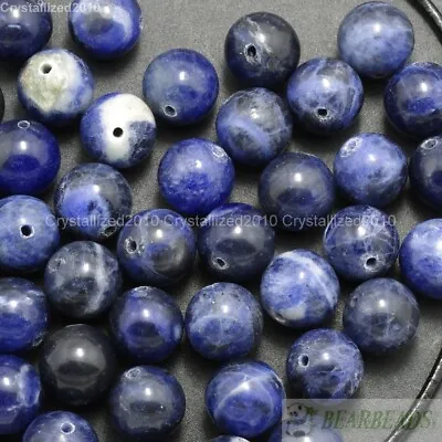 Natural Sodalite Jasper Gemstone Round Beads 4mm 6mm 8mm 10mm 12mm 14mm 15.5  • $4.13