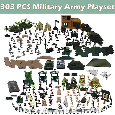 303 PCS Military Playset Kid Army Set Toys Military Figures Soldier Action Toys • £19.98