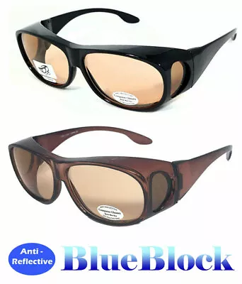 Fit Over 63mm UV Protection Anti Reflective Block Blue Ray Computer Glasses • $11.99