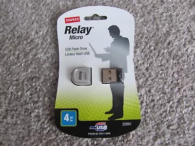 Brand New Staples Relay Micro 4GB USB 2.0 Flash Drive 22081 • $8.98