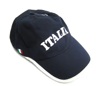 ITALIA ITALY Men's Blue Baseball Cap Hat (Adult Adjustable) Lotto 100% Cotton • $12.95