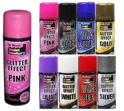 Glitter Effect Spray Paint Decorate Craft Art Color For Wood Metal Plastic 200ml • £5.99