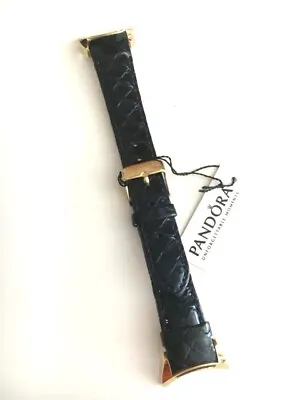 Pandora Imagine Watch Navy Blue Leather Band + IPG (Gold) Stainless Steel Buckle • $119.50