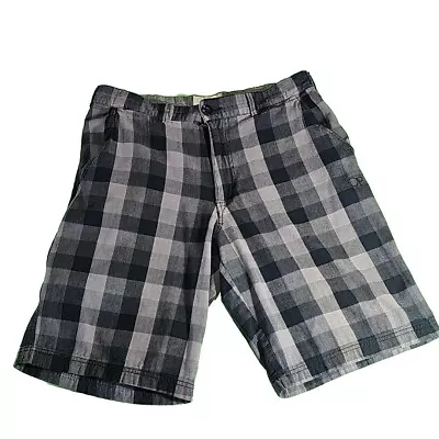 Ocean Pacific Shorts Men's 34 Gray Plaid Op Pockets Vintage • $24.88