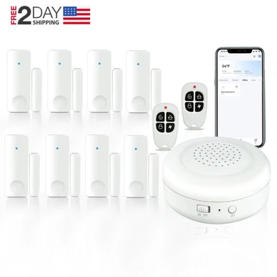 $65.99 • Buy Home Security System 11-Piece WiFi Alarm System Kit, DIY No Monthly Fee