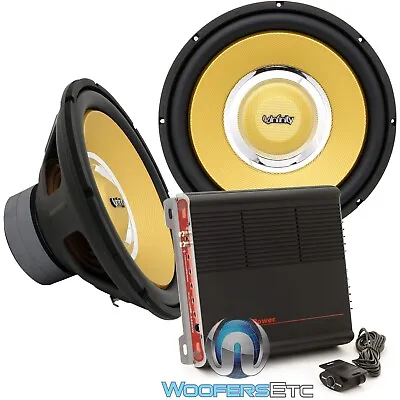 Pkg 2 INFINITY 1200 12  1200W SUBWOOFERS BASS SPEAKERS + TRAX 1500W AMPLIFIER • $179.99