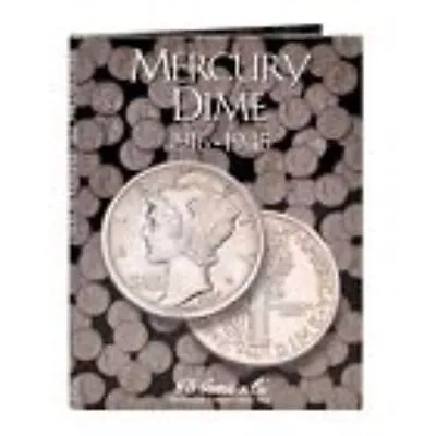 H E HARRIS 2683 Coin Folder Mercury Dimes 1916-1945 Book • $4