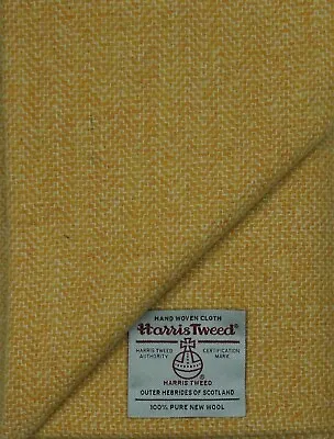 Harris Tweed Fabric & Labels 100% Wool Craft Material - Various Sizes . Sherbert • £2.99