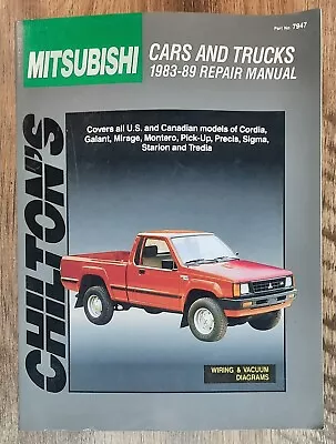 Chilton's Mitsubishi Cars And Trucks 1983-89 Repair Manual #7947 • $12.95