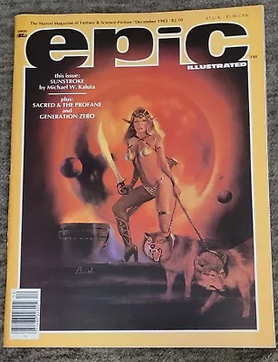 Marvel Magazine Epic Illustrated - Dec 1983 - Fantasy And Science Fiction  • $7