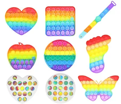 £3.50 • Buy New Push Poppit Popper Fidget Toys Pop It Bubble Stress Relief Toys Kids Sensory