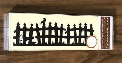 Martha Stewart HALLOWEEN FENCE Wood Rubber Stamp Crow Blackbird Spooky NEW  • $9.95