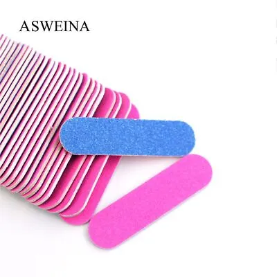 Double Sided Nail Files - Mini Buffers Tools Professional Pink Blue Sandpaper • $29.49