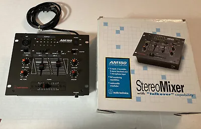 Audio-Technica AM150 2 Channel DJ Audio Stereo Mixer W/ Talk-Over • $22.99