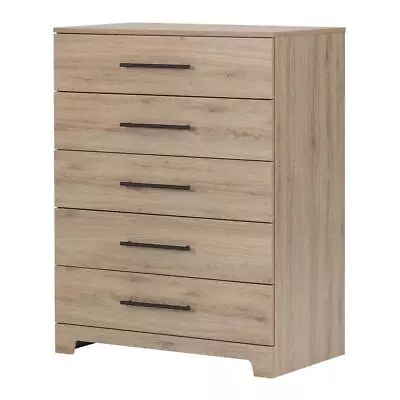 South Shore Chest Of Drawer 33 X18.75 X42.5  5-Storage Rustic Oak Particle Board • $244.89