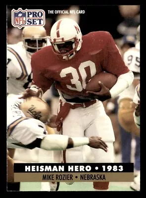 Mike Rozier 1991 Pro Set Heisman Hero Card #43 Nebraska Cornhuskers • $0.99