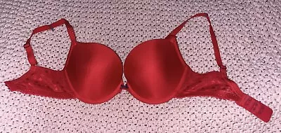 NEW Panache Cleo Red Padded T-Shirt Bra 28F • £4.50