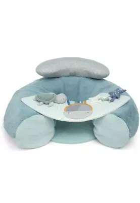 Mamas & Papas Sit & Play Welcome To The World Interactive Floor Seat Blue • £16.95