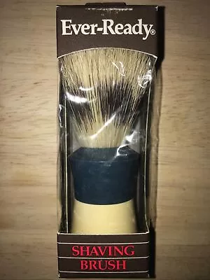 Vintage Ever-Ready F40 Shaving  Brush Blue Beige Handle Natural Bristle Brush • $22